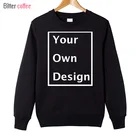Новые Индивидуальные мужские толстовки с принтом ваш собственный дизайн высококачественные дышащие хлопковые свитшоты для мужчин