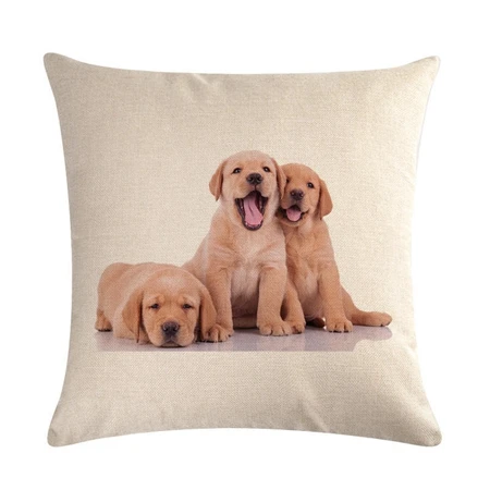Cushion cover7 Милый собачий напечатанный Чехол для подушки лабрадор, золотистый ретривер Льняные декоративные подушки для украшения дома подушки для дивана и в автомобиль чехол - Цвет: Cushion cover7