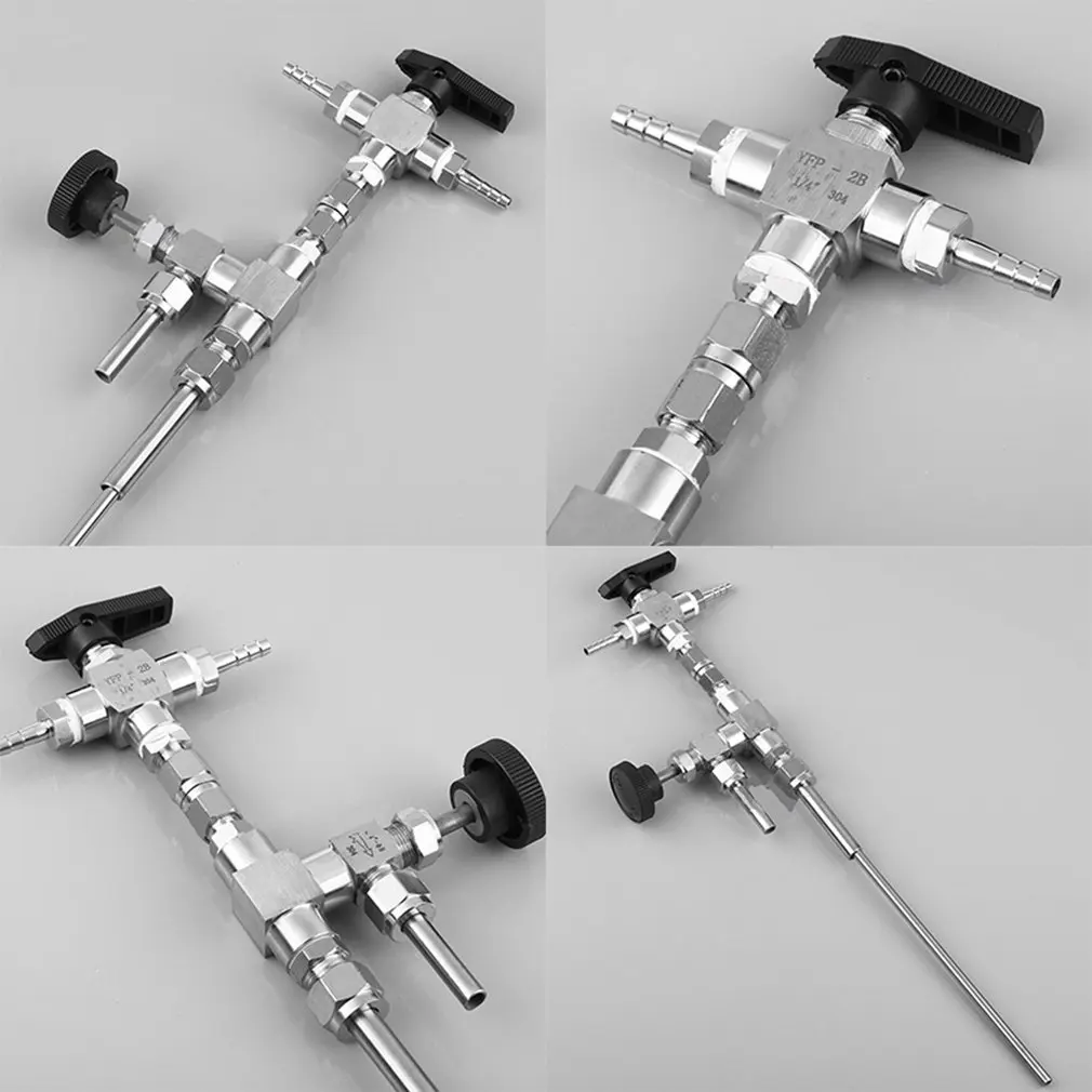 304 нержавеющая сталь счетчик давления бутылки пива наполнитель 3 способ шланг