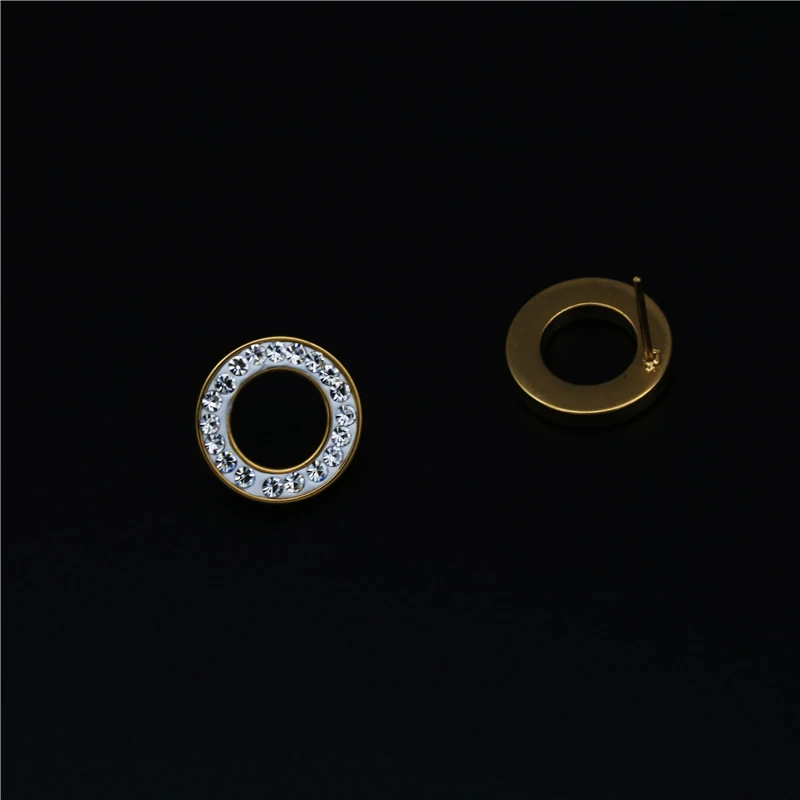 Лидер продаж модное кольцо из нержавеющей Steeljewelry комплекты круглые золотые Цвет