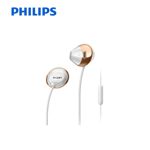 White Philips SHE4205 оригинальные проводные наушники-вкладыши спортивные наушники микрофон для Galaxy 8 официальное подтверждение - Цвет: White