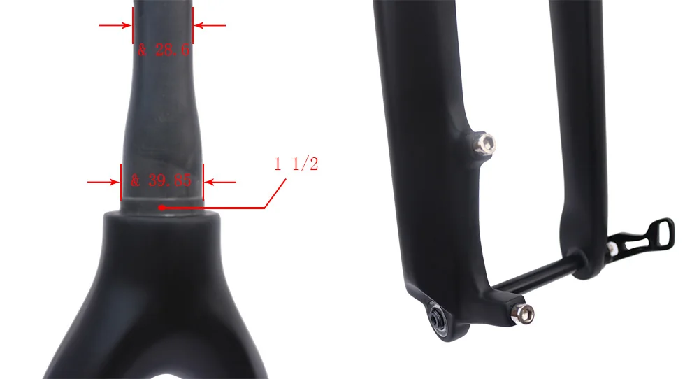 Углеродная вилка FCFB без логотипа 27 5/29er для горного велосипеда Bicicletas жесткая