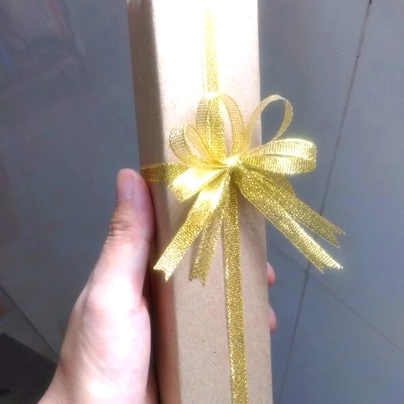 6 мм Золотая Серебряная Атласная Лента резинка из полиэстера для свадебной