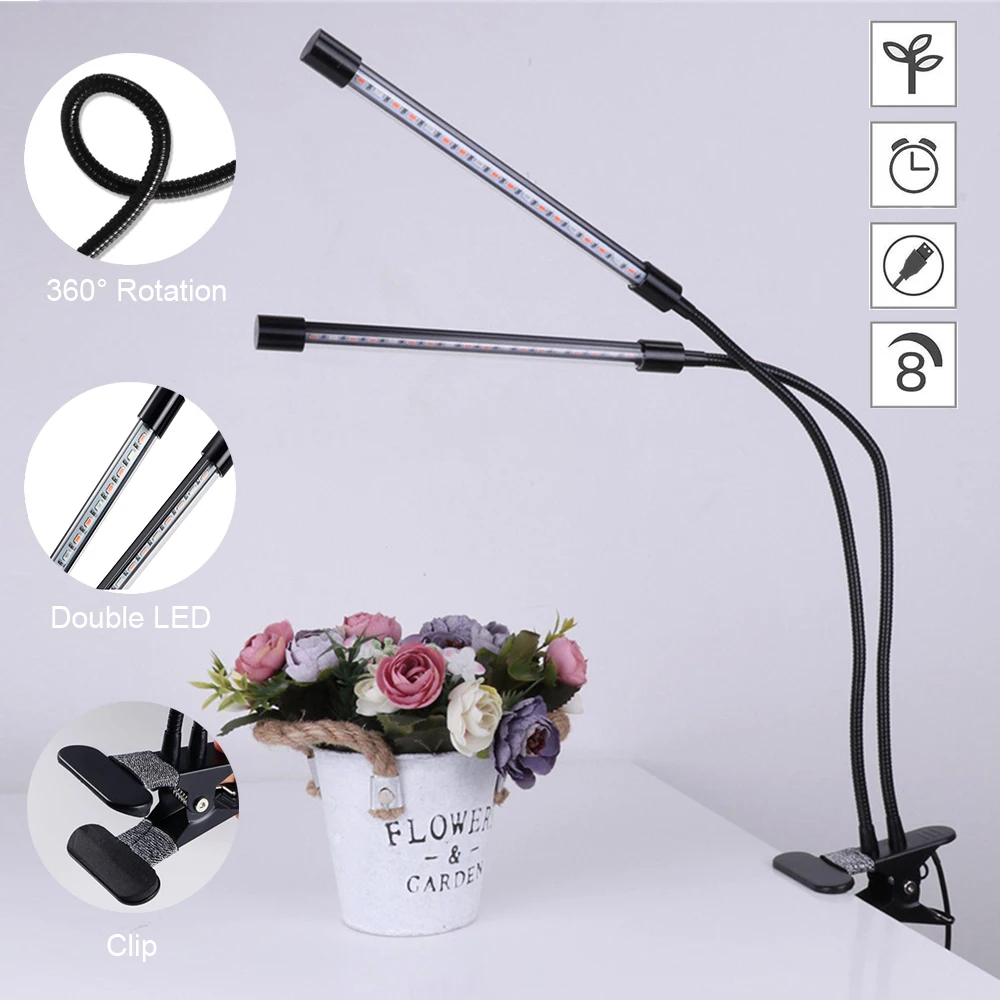 Завод Fill light двойная лампа настольная с зажимом светодиодный 10 W 3 Свет Цвет 8