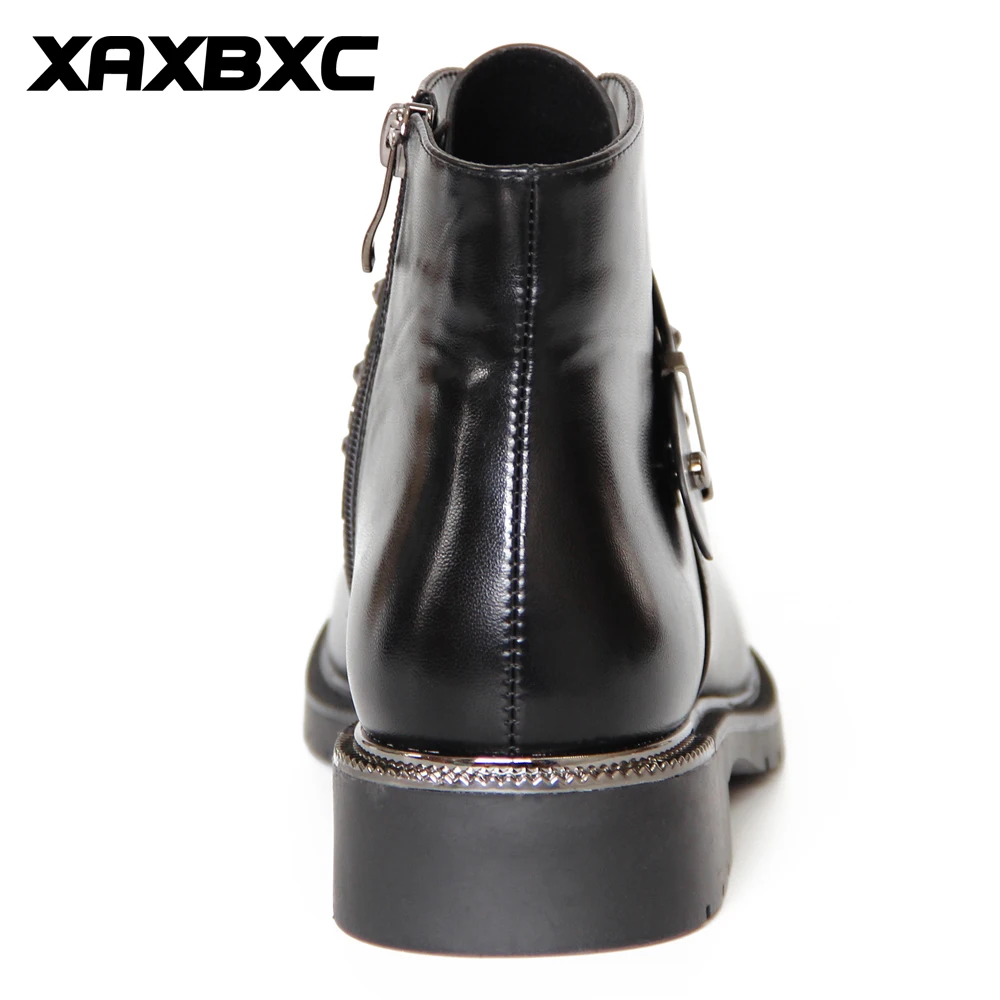Кожаные броги XAXBXC в ретро стиле женские ботинки оксфорды блестящая женская обувь