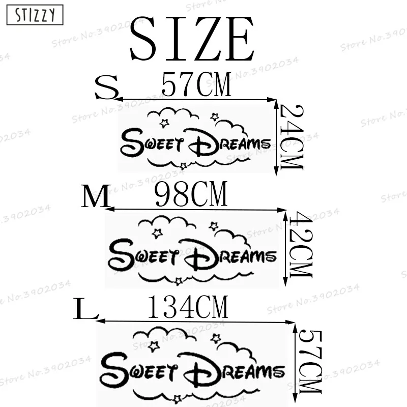 Настенная Наклейка stizzy Sweet Dreams Quote в детскую спальню хороший ночной домашний