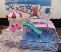 girl birthday gift diy toys 16 doll house 30cm doll furniture accessories plastic play set doll swimming pool for barbie doll