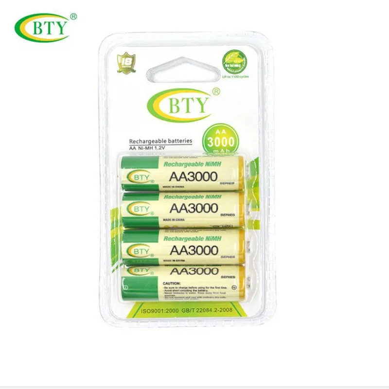 BTY-4-3000 4 шт BTY Ni-MH AA 3000mah 1,2 V аккумулятор