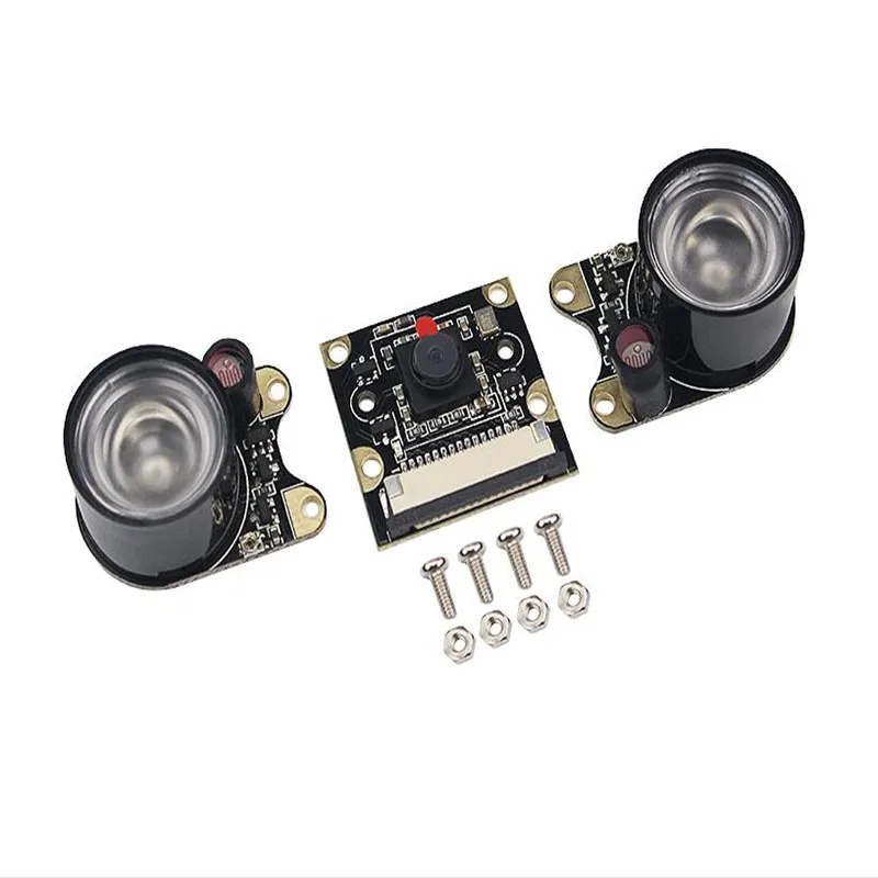 Raspberry Pi 3 модуль камеры 1080p 5 Мп камера ночного видения 3B + 2 шт. подсветки