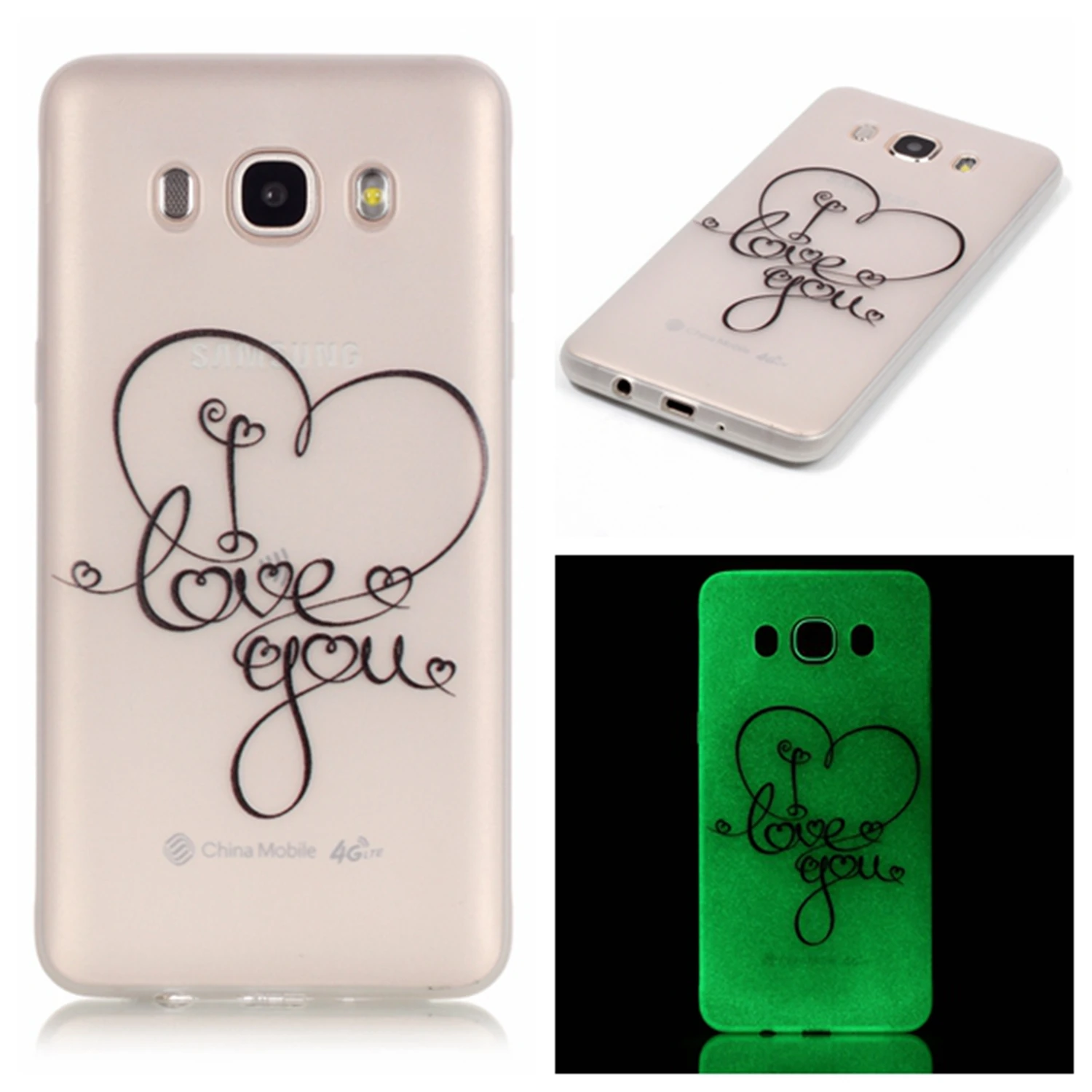 Роскошные Glow ночью телефон случае для Samsung Galaxy J510 J510F J5 2016 J710 J710F J7 чехол Световой