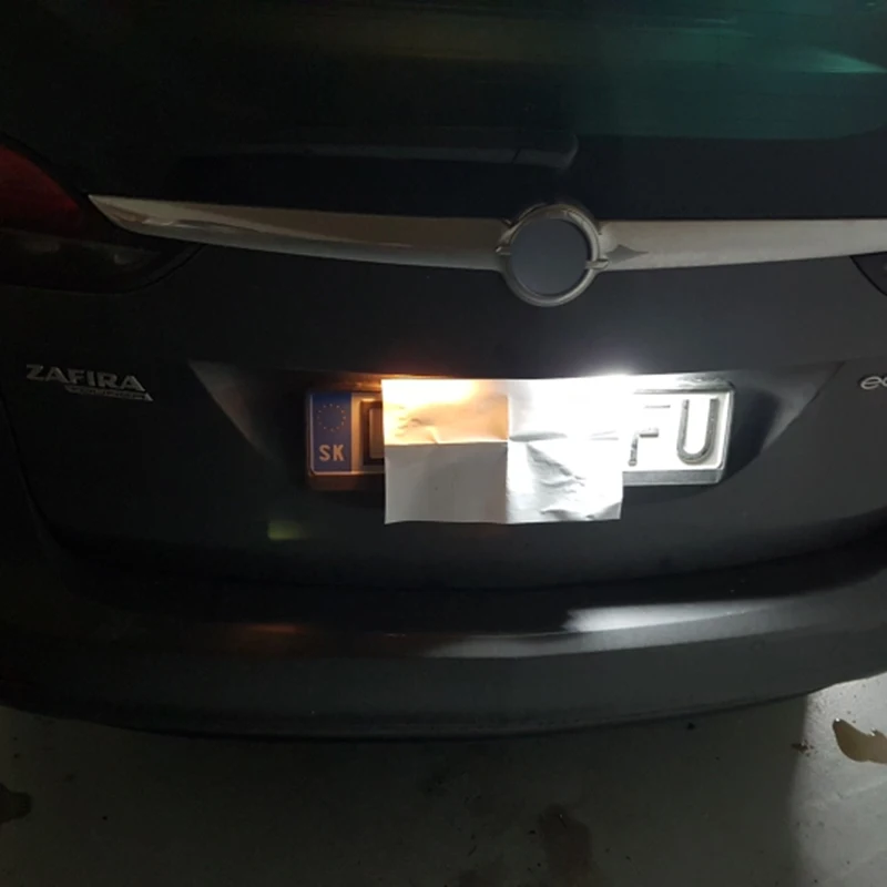 2x Белый светодиодный модуль освещения номерного знака 18 SMD для Opel Vauxhall Astra J Sports