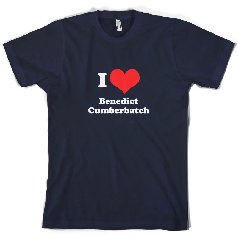 I Love Benedict Cumberbatch Мужская футболка Fan Gift 10 цветов S XXL Футболка с принтом мужские