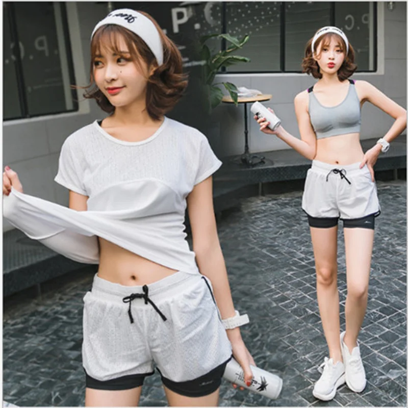 Комплект из 3 предметов женская спортивная одежда Йога Спортивный Набор для