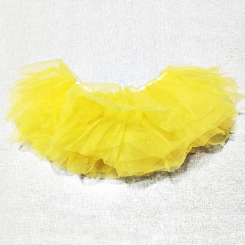 yellow B& N Женская мини-юбка-пачка для взрослых, тюль для нижней юбки, вечерние балетные юбки, 6 слоев, 9 цветов, 21 см, высшее качество - Цвет: yellow