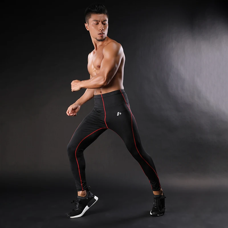 Облегающие спортивные штаны для мужчин компрессионные модные леггинсы фитнеса с