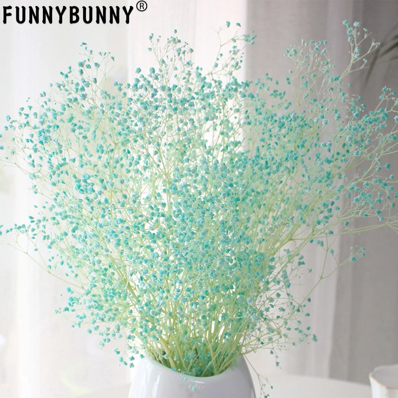 FUNNYBUNNY 1 шт. гипсофиловый букет из сушеных цветов натуральный цвет Xia Cao Tanabata