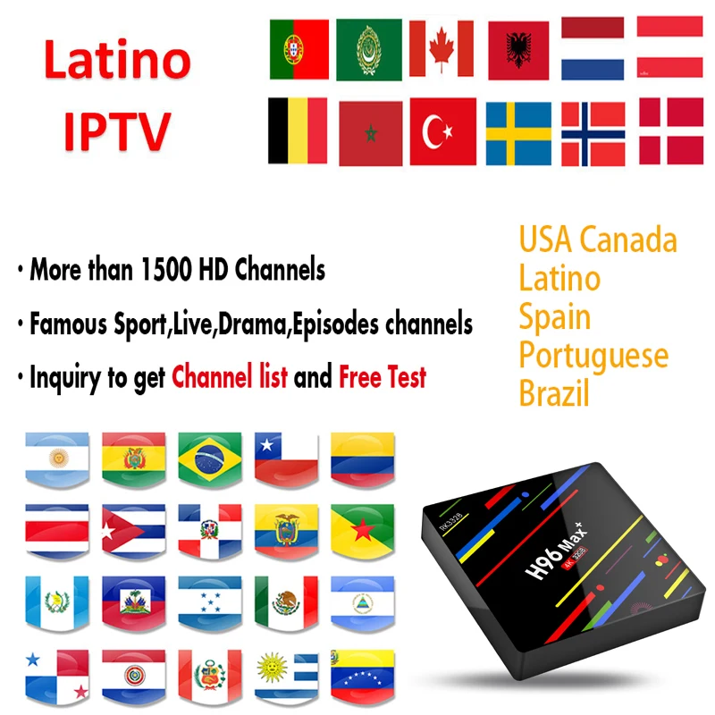 Чили IP tv max plus поддержка, Аргентина, Мексика, Мексика, США, Канада, Испания, португальский Бразилия M3U для Smart tv