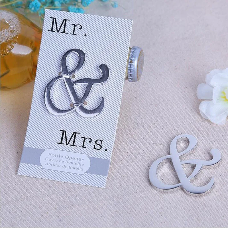 100 шт. мистер и миссис открывалка для бутылок в форме амперсанда вина свадебный