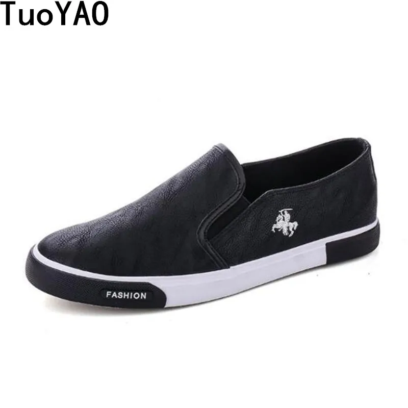 New Classic Men Slip-On Shoes Men Fashion Shoes PU Leather Casual Shoes Brand Men Sneakers Spring Men Flats Shoes