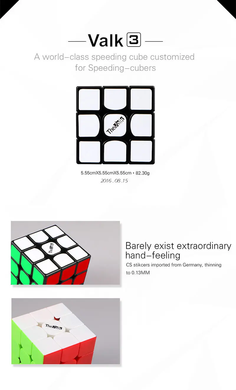 QIYI VALK3 3X3X3 Кубик, валк 3 профессиональная скорость соревнований Волшебная кубическая Мозаика игрушки для детей 3x3 куб