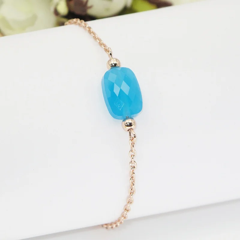 FORIS 6 цветов модные ювелирные изделия розовое золото Хрустальный Браслет для