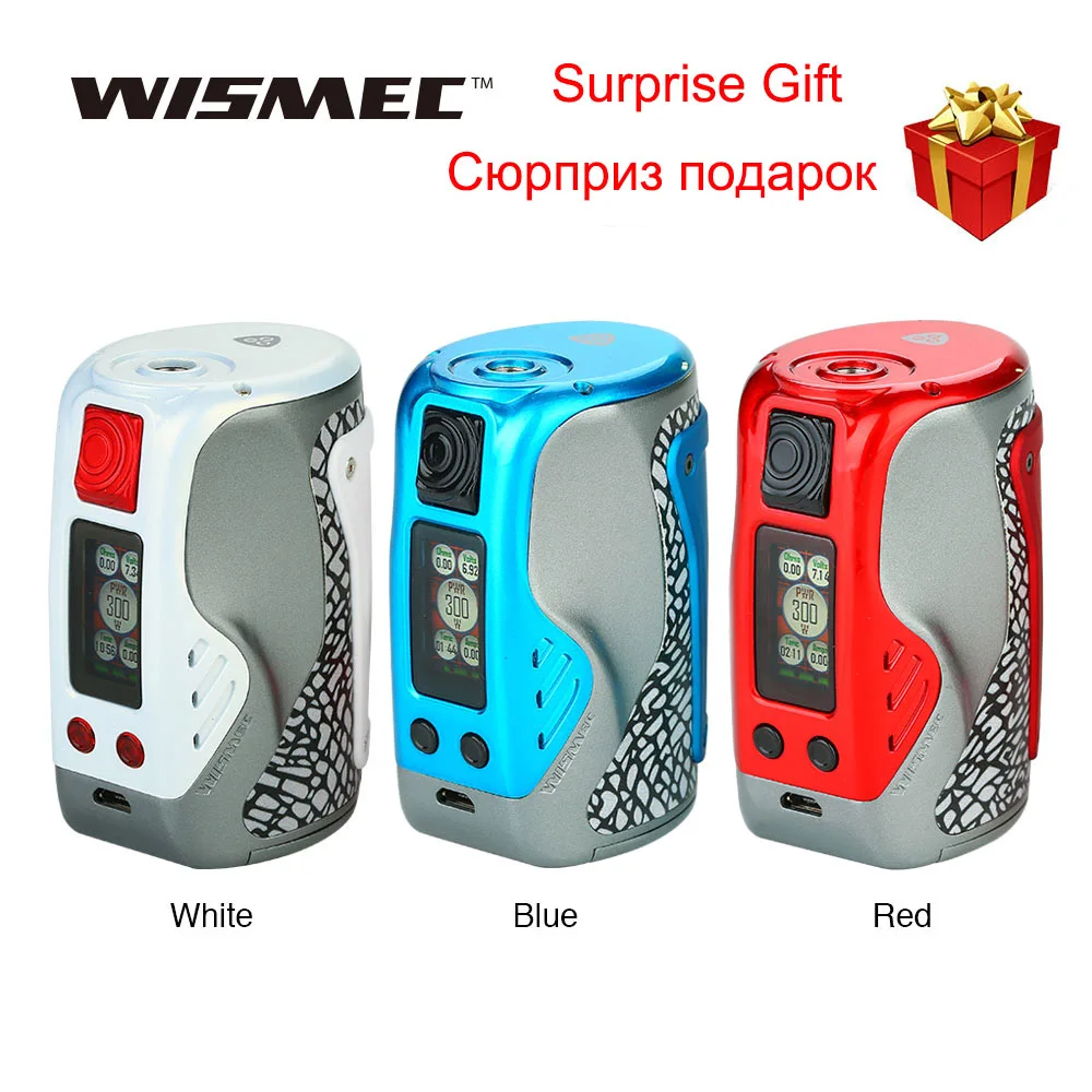 Оригинальный WISMEC рел Тинкер 300 Вт TC мод с VW/TC режимами работы 0 96 дюйма TFT