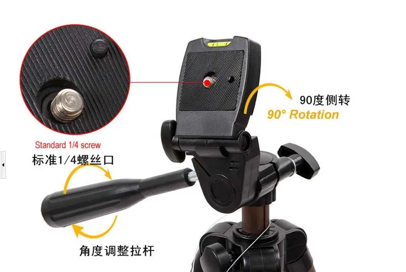 Weifeng WT3130 переносной легкий алюминиевый штатив для камеры с Кулиской Сумка для переноски для Canon Nikon sony DSLR камеры видеокамеры