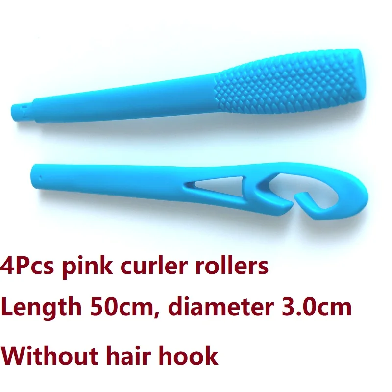 4PCS Pink Curlers 1 шт. ручной крючок для завивки волос, бигуди, волшебное плечо, сделай сам, бигуди для волос, спиральный круг, щипцы для завивки, безопасный инструмент для укладки волос для девочек - Цвет: 4PCS Pink Curlers