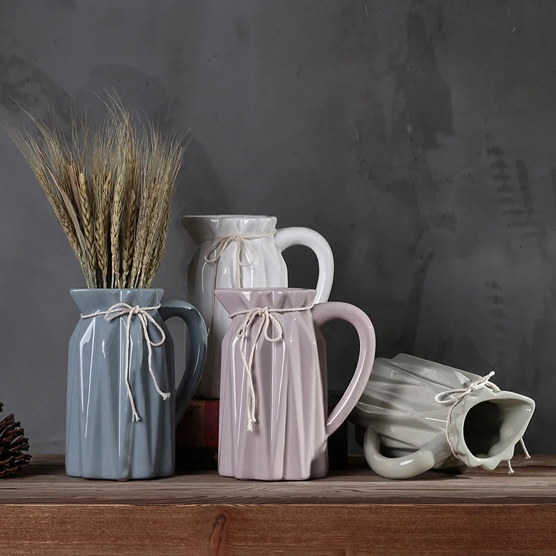 Керамическая ваза в стиле ретро скандинавский Декор для дома молочный кувшин