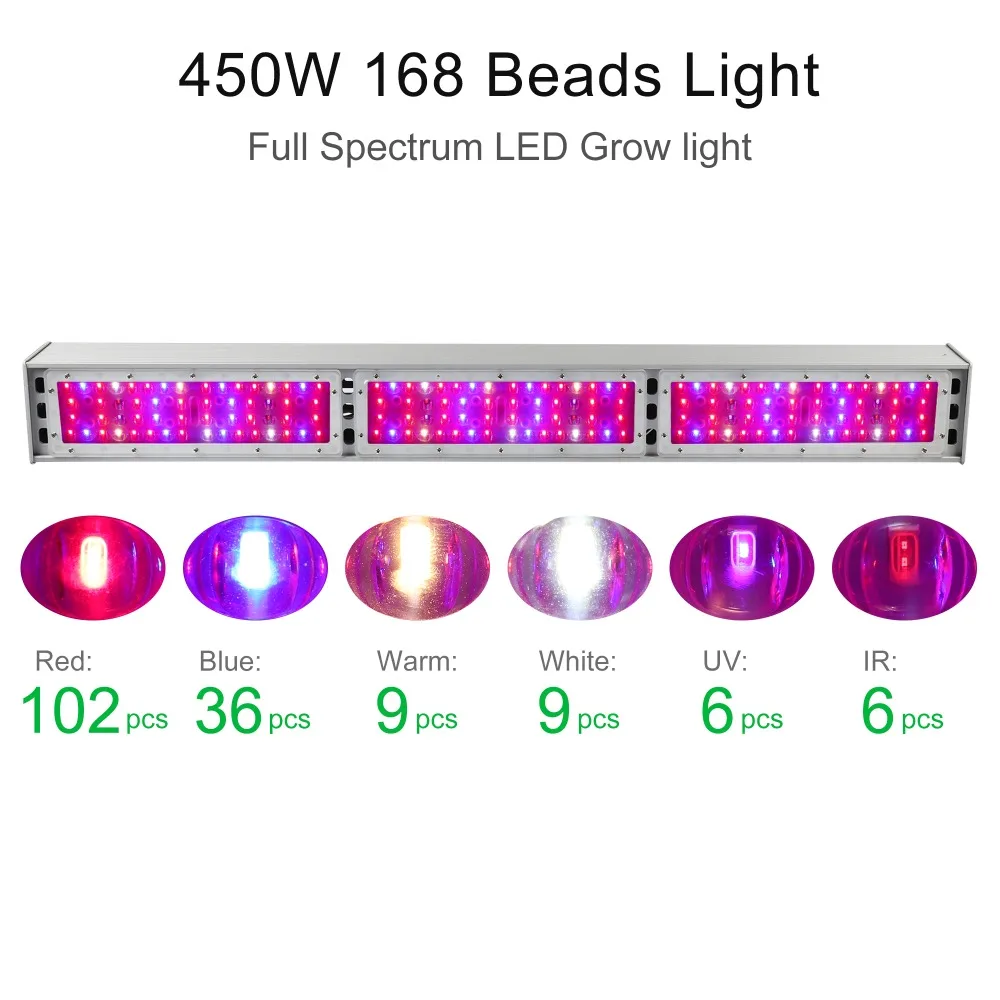 Водонепроницаемый 150/300/450/600/750W светодиодный Grow светильник полный спектр для комнатных растений парниковых Vegs цветы для выращивания гидропоники лампа