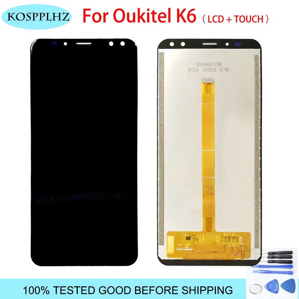 100% тестирование для Oukitel k6 ЖК дисплей и дигитайзер сенсорного экрана в сборе