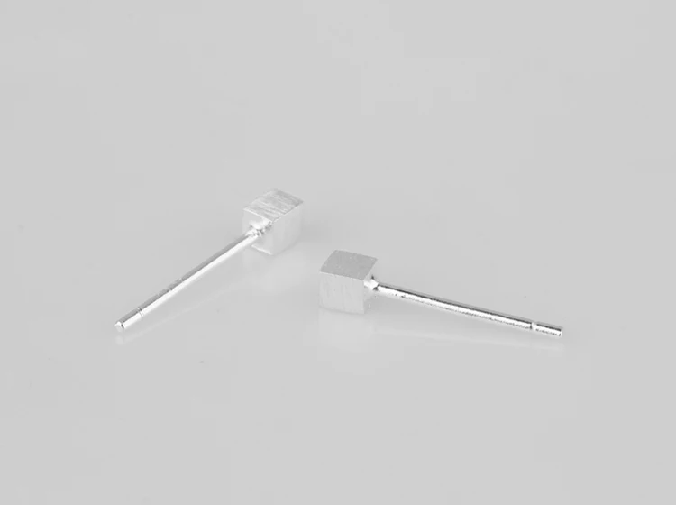 2017 новые поступления серебряного цвета кубические Коробочные серьги для женщин