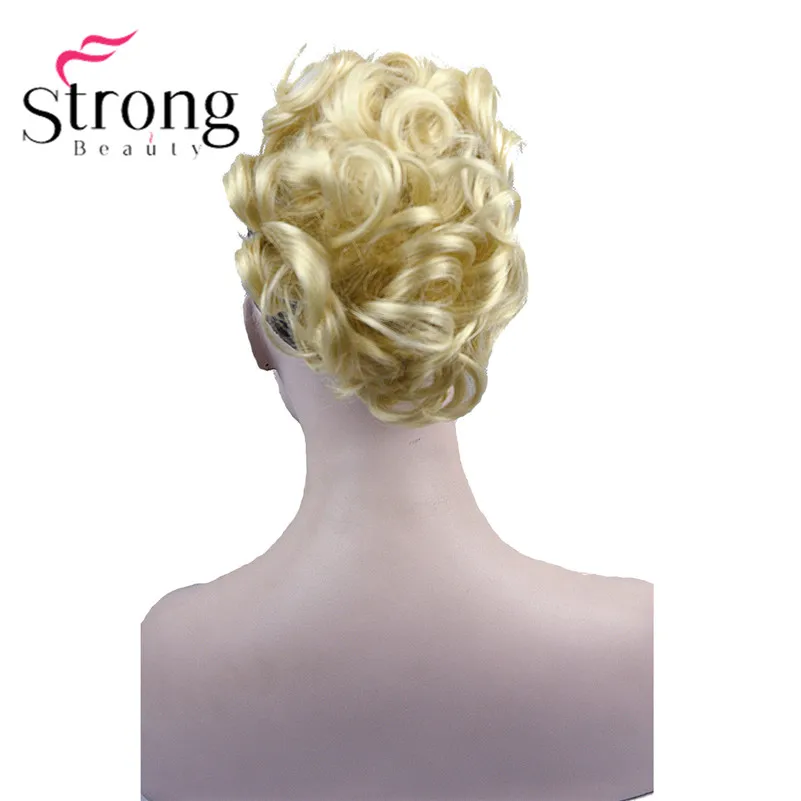StrongBeauty, короткий конский хвост, накладные волосы, синтетические волосы, волнистые, на заколках, накладные волосы, цвет на выбор
