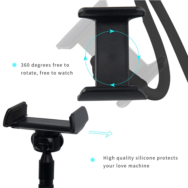 licheers flexible mount holder with 360 degree rotation phone holder for universal mobile phones with double arms adjustment free global shipping