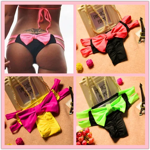 2019 Sexy Summer Style Swimsuit Women Bowknot Swimwear Bathing Suit Brazilian Bikini Bottom Swim Trunks Pants S-XL |
