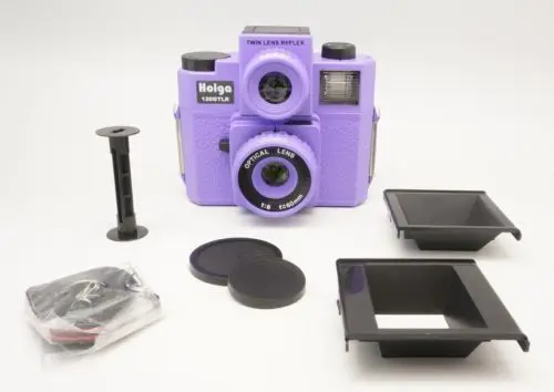 HOLGA 120TLR / 120 TLR двойная линза зеркальная пленка среднего формата фиолетовая Lomo
