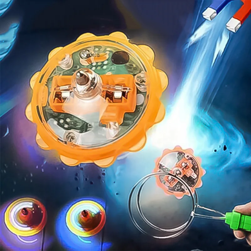 1 шт. Детские Light-Up игрушки Рождественский подарок Магнитная колесо гироскопа Magic
