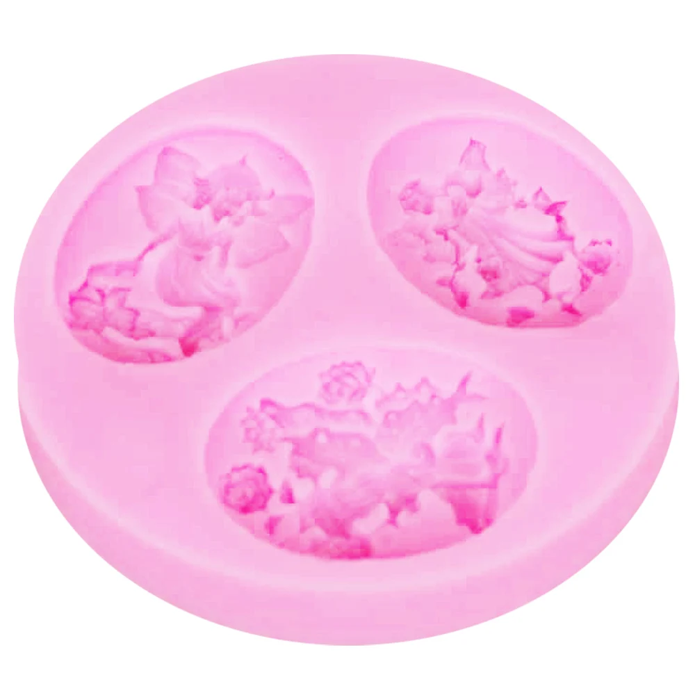 F1186 эпоксидная УФ-смола Феи Ангел цветок силиконовые формы инструменты для