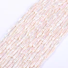 Бусины Из Натурального пресноводного жемчуга, Удлиненные белые жемчужины высокого качества AA сделай сам, для изготовления ювелирных изделий, браслетов, ожерелий, 1 нитка в партии