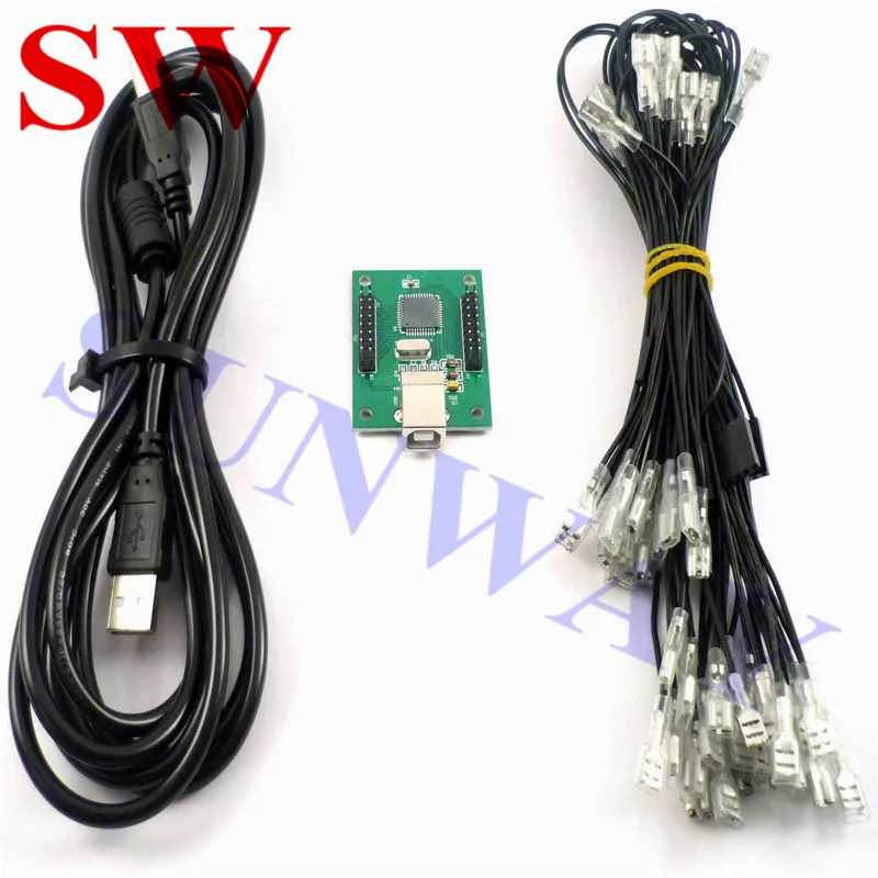 DIY аркадный набор 2 игрока Высокое качество Xin Mo USB Encord + шт джойстик zippyy 18 Amercian HAPP