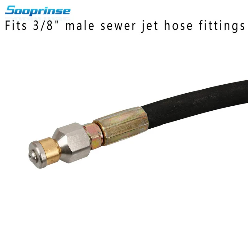 

1/4''3/8''FT Pressure Washer Drain Hose Nozzle Sewer Cleaning Jetter Nozzle Pipe Cleaning Machine GardenTool Fast plug-in connet