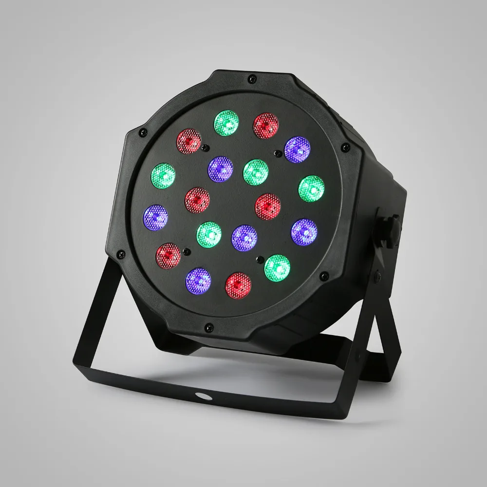 8 шт. Par 18x3W RGB LED сценический свет повышающий уровень тонкий цветное освещение