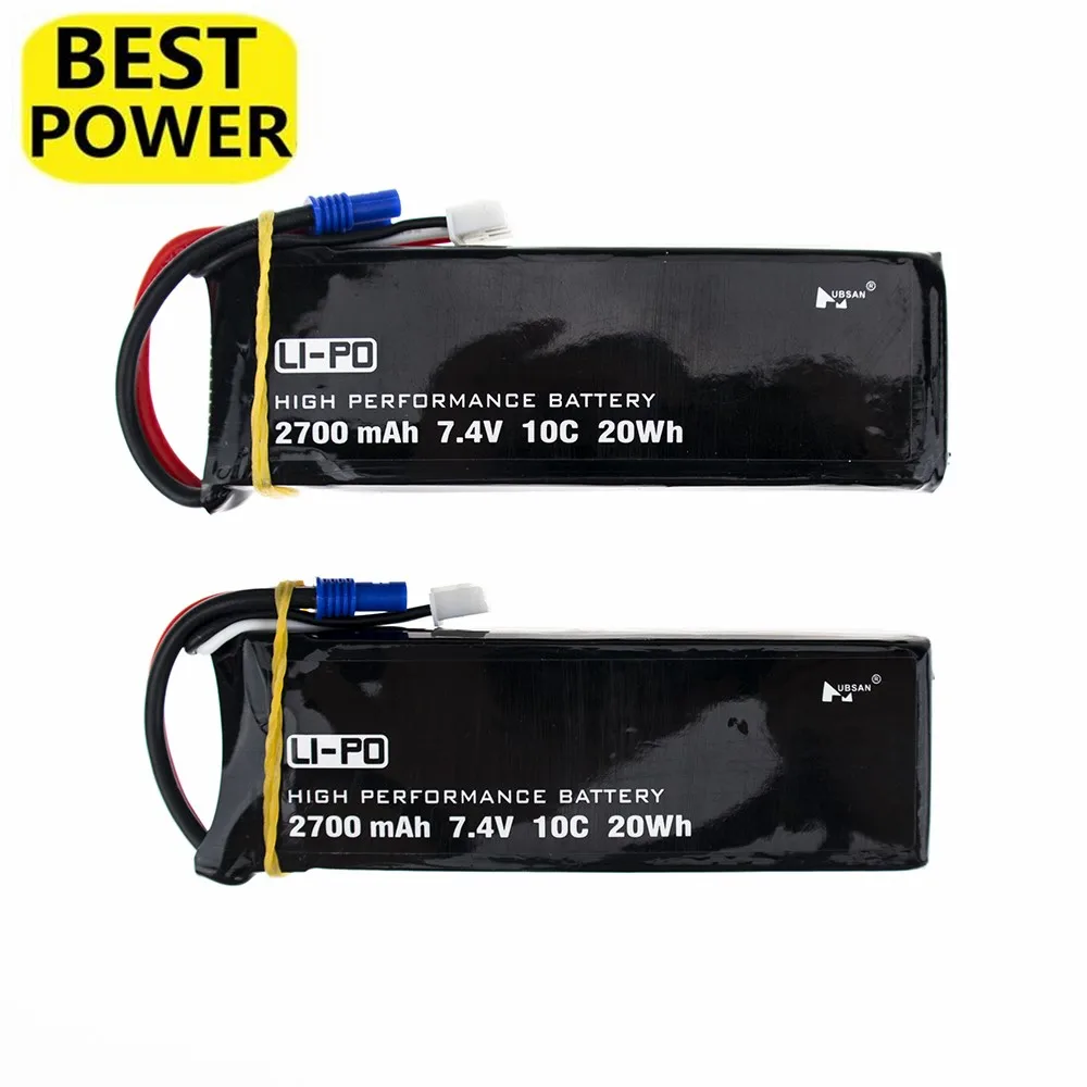 2 шт. Hubsan H501S 7 4 В 2700 мАч Lipo батарея 10C батареи для X4 H501C Радиоуправляемый квадрокоптер самолет Дрон Запчасти