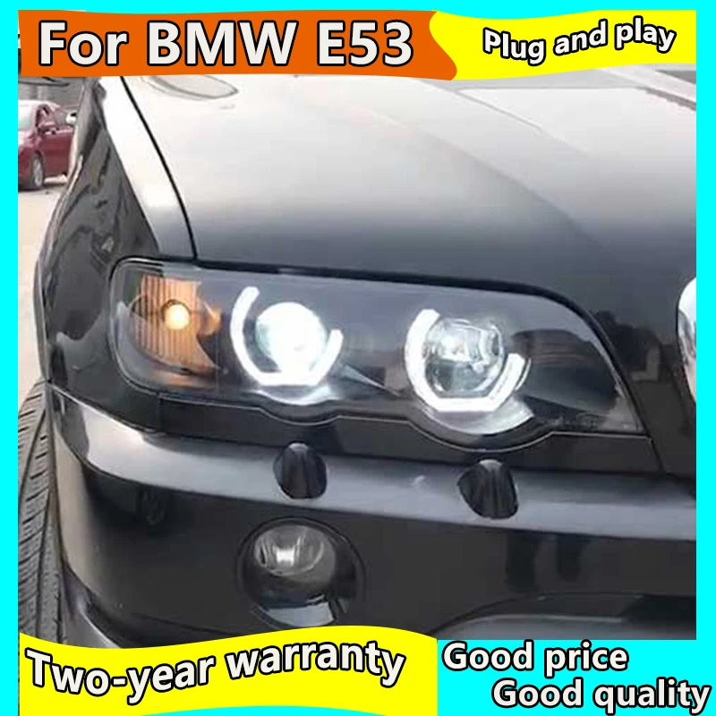 Автомобильный Стайлинг 2 шт. фары в сборе для BMW X5 E53 1998 2003 года 3.0i 4.4i 4.6is 4.8is с