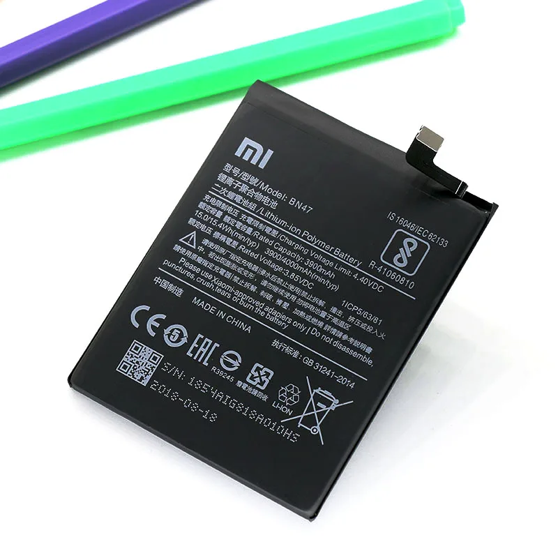 Оригинал Сяо mi красный 6 Pro Аккумулятор BN47 4000 mAh Для 6Pro/mi A2 Lite Высокое качество