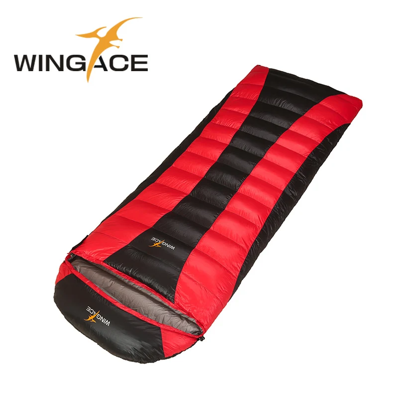 WINGACE заполнить 600 г 1000 гусиный пух спальный мешок Сверхлегкий конверт Кемпинг