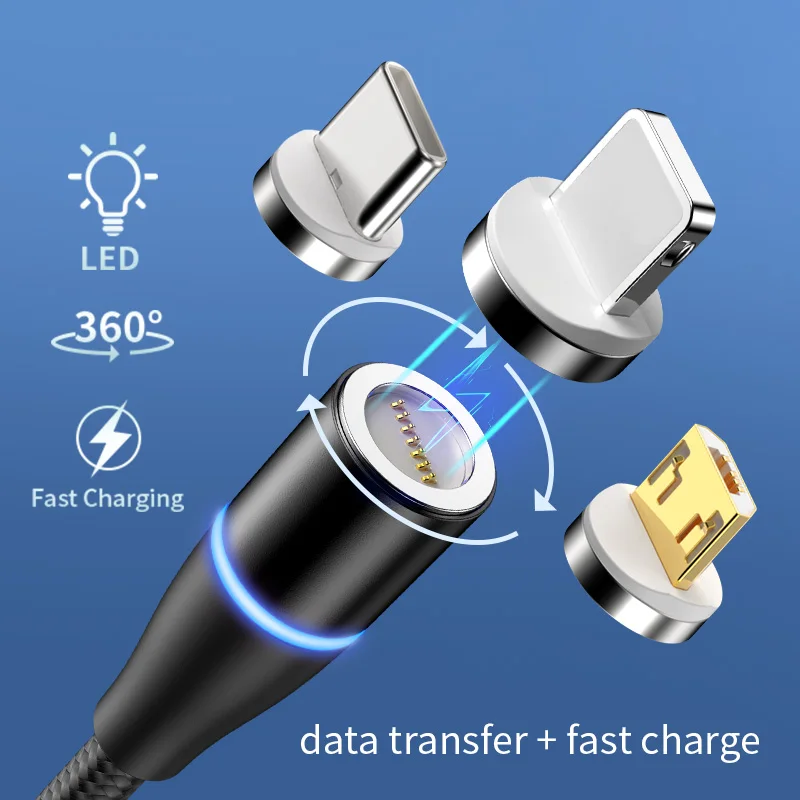 SYR-CM Magnetic Micro USB Cable For iPhone Samsung Type-c Charging Charge Magnet Charger Adapter Type C Mobile Phone Cables | Мобильные