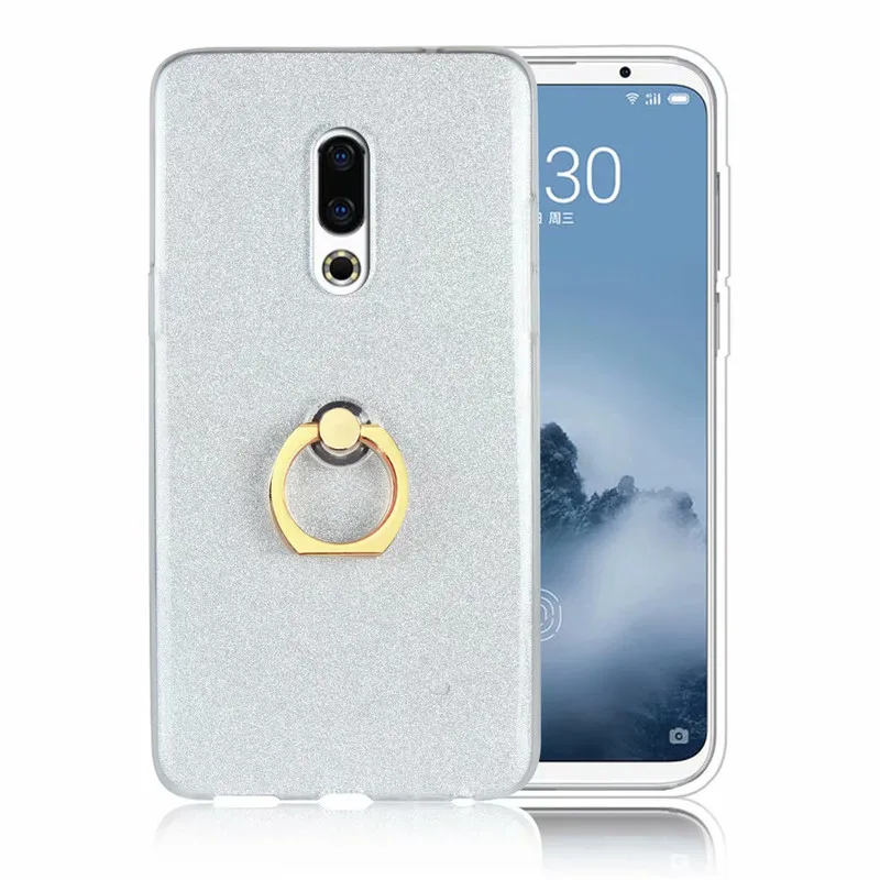 Ainike Bling Glitter Phone Sticker For Meilan E Note2 Note5 MX6 U10 Pro7 Metal 5S X M9C P2 Soft TPU Case With Ring Holder |