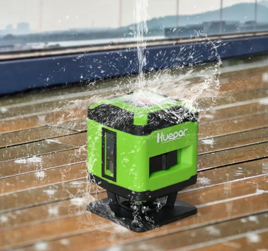 Лазерный уровень Huepar 5 линий 360 градусов самонивелирующийся портативный мини