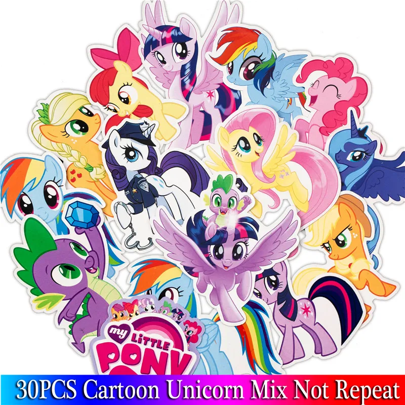 30PCS Unicorn Series Sticker Cute Anime Dream Cartoon Kid Toy Set For DIY Travel case Bicycle Fridge Car Laptop Stickers | Игрушки и